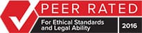 Peer Rated For Ethical Standards And Legal Ability 2016